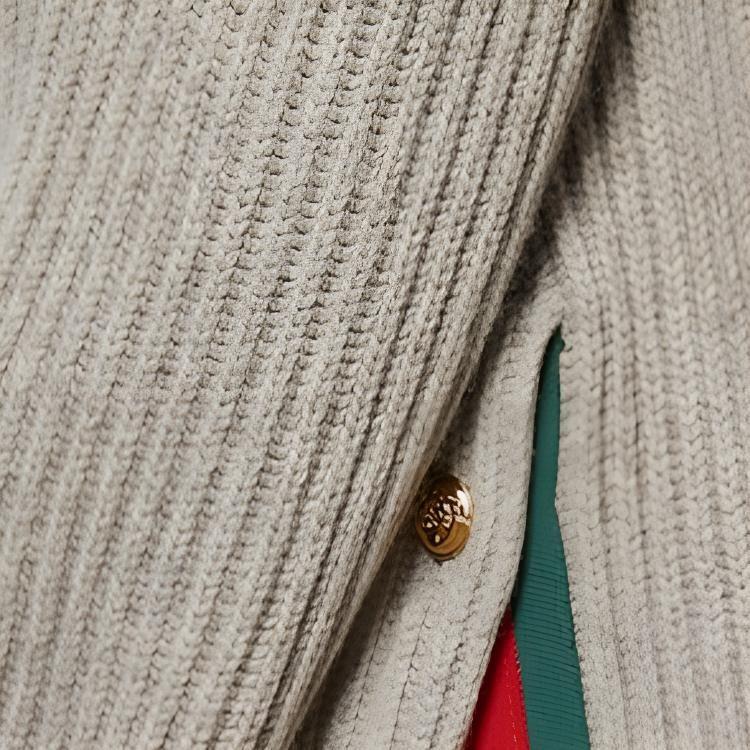 GUCCI V Neck Ribbed Knit Sweater 764665-XKDQ7-1046
