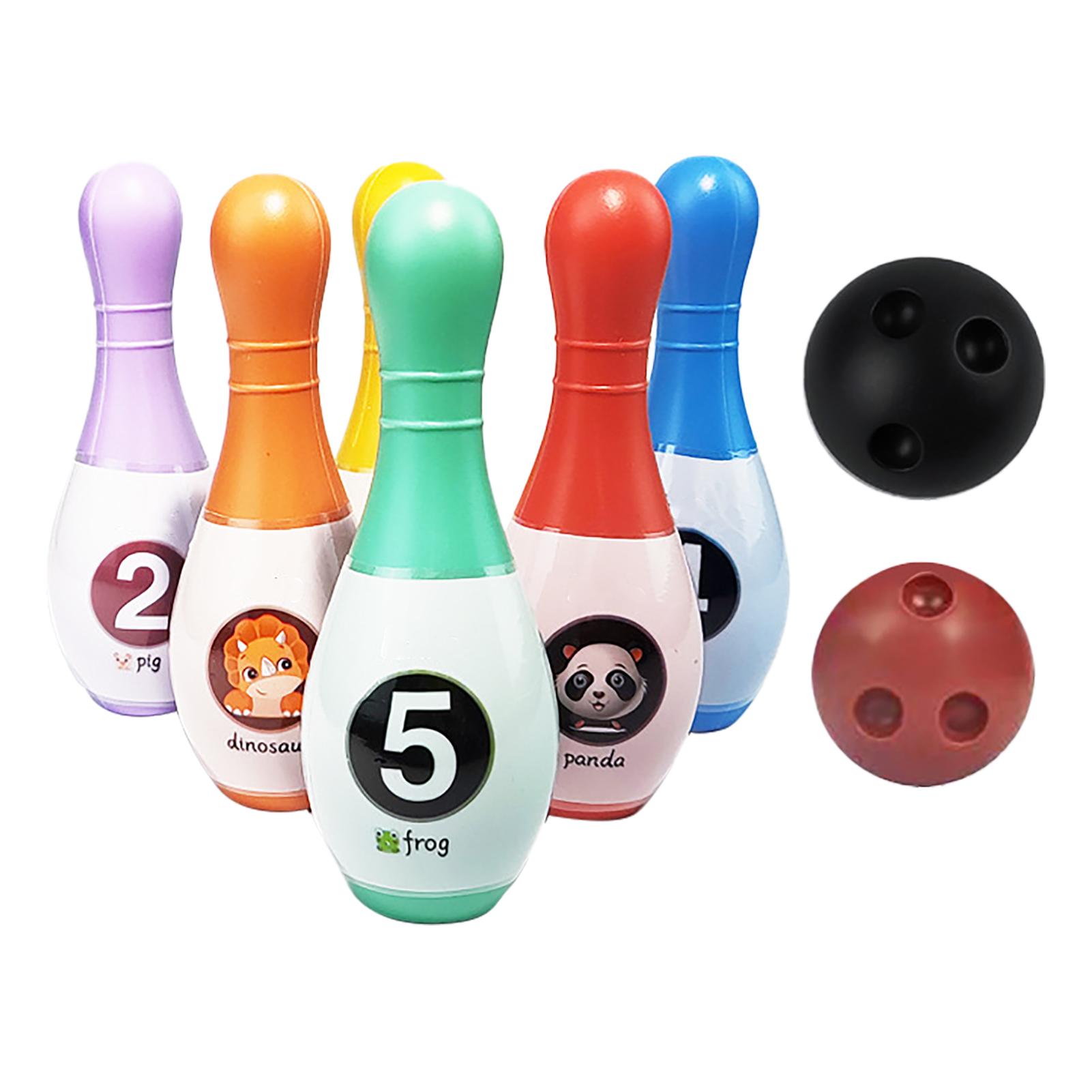 

Kids Bowling Set Improve Coordination Bowling Pins Ball Game Toys Enhance Motor Skills for Indoor Activity