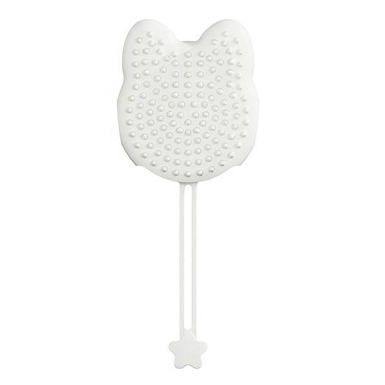 2-in-1 Pet Grooming Glove with Lanyard Soft Flexible Cat Head Shape Pet Grooming Massage Glove Grooming Mitt