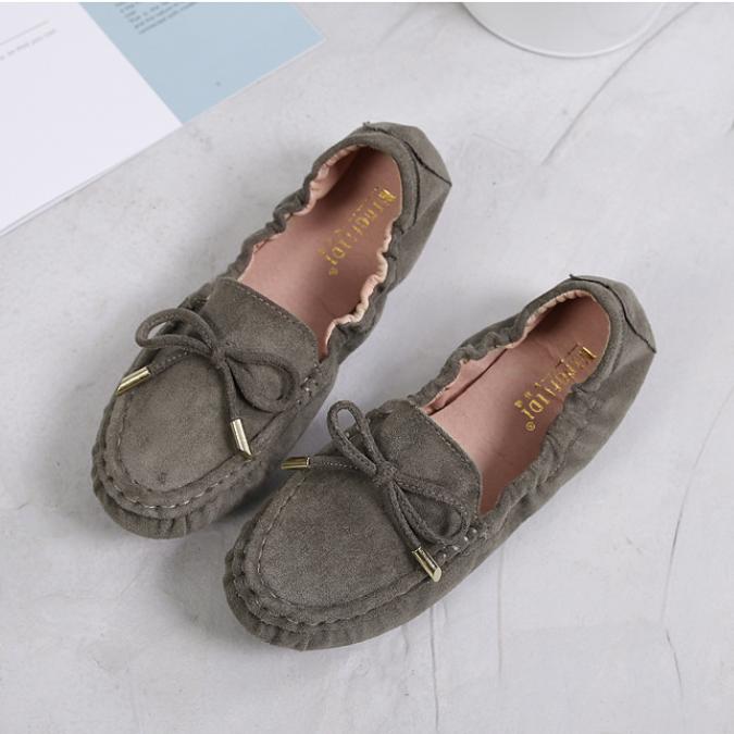 Fashion Doudou Shoes Women's Fashion Flat Outer Wear Lazy Soft Bottom Large Size All-match Comfortable Pregnant Women Work Shoes