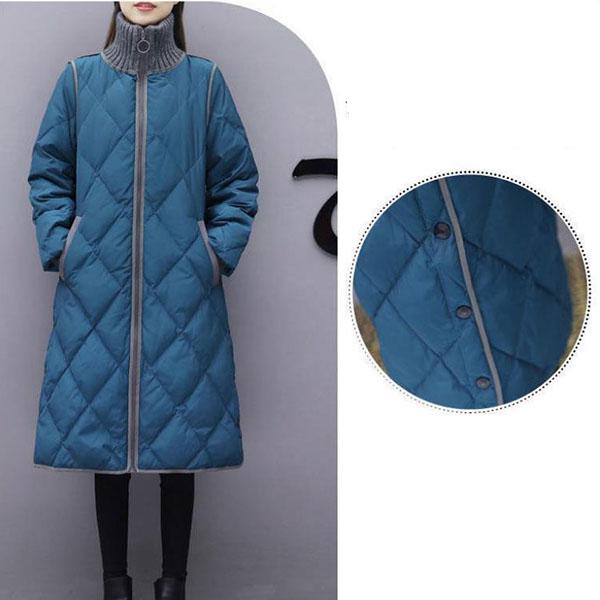 Women's Over-the-knee Jackets, Women's Down Jackets, Mid-length, Large-size Loose and Thick Cotton Jackets