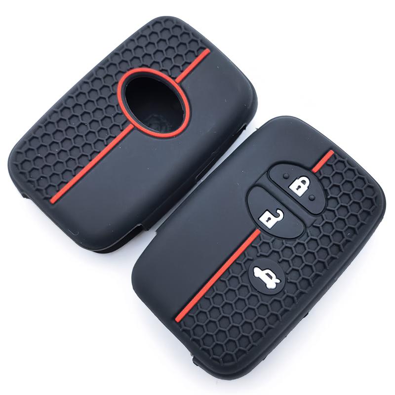 Silicone Car Remote Key Case For Toyota Aqua Rav4 Land Cruiser Camry Prado Corolla Prius Cover Keyless Remote Fob 2013 2014