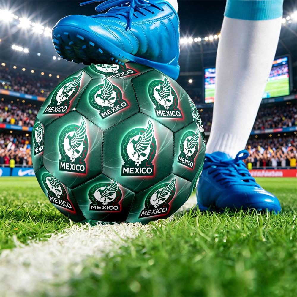 Messico calcio Stampato Taglia 5 Pallone da Calcio Resistente all'Usura Standard Allenamento Adulti Pallone da Calcio Regalo per Fan Partita Indoor Outdoor Sport