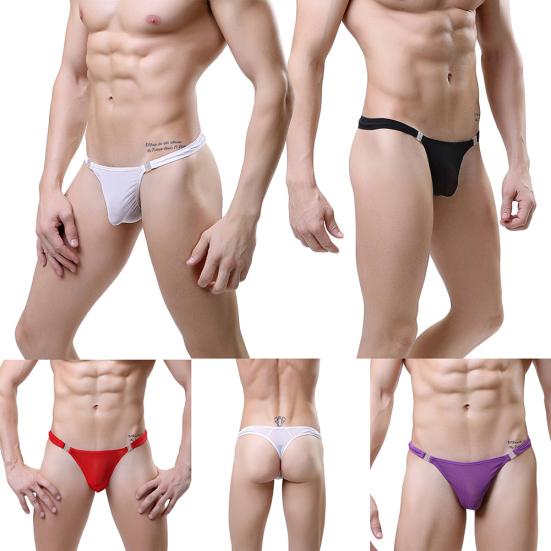 Honeymoon Durchsichtige Herren G-String Unterwäsche Solide Sexy Slips Tangas T-back