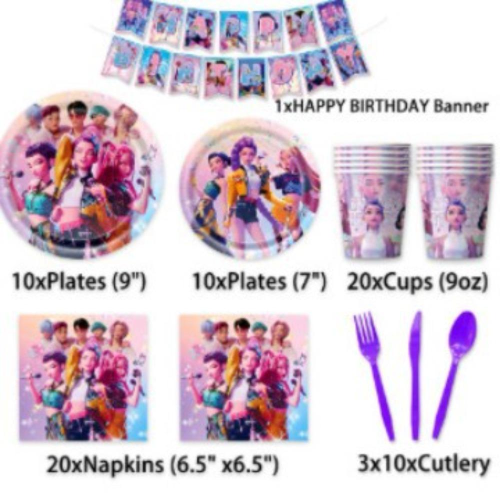 POP Witch Hunters Themed Birthday Party Supplies Set Paper Plate Tissue Tablecloth Decoration