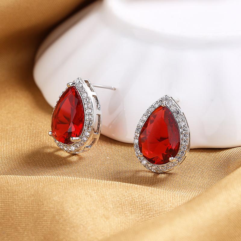 Lindon Femei din aliaj de cupru, zircon, cercei, cercei, pentru femei, cadouri pentru petreceri de nunta