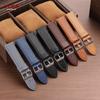 20mm 22mm Genuine Cow Leather Watch Band Black Brown Blue Watch Strap Men's Women's Soft Business Replacement Bracelets Belt