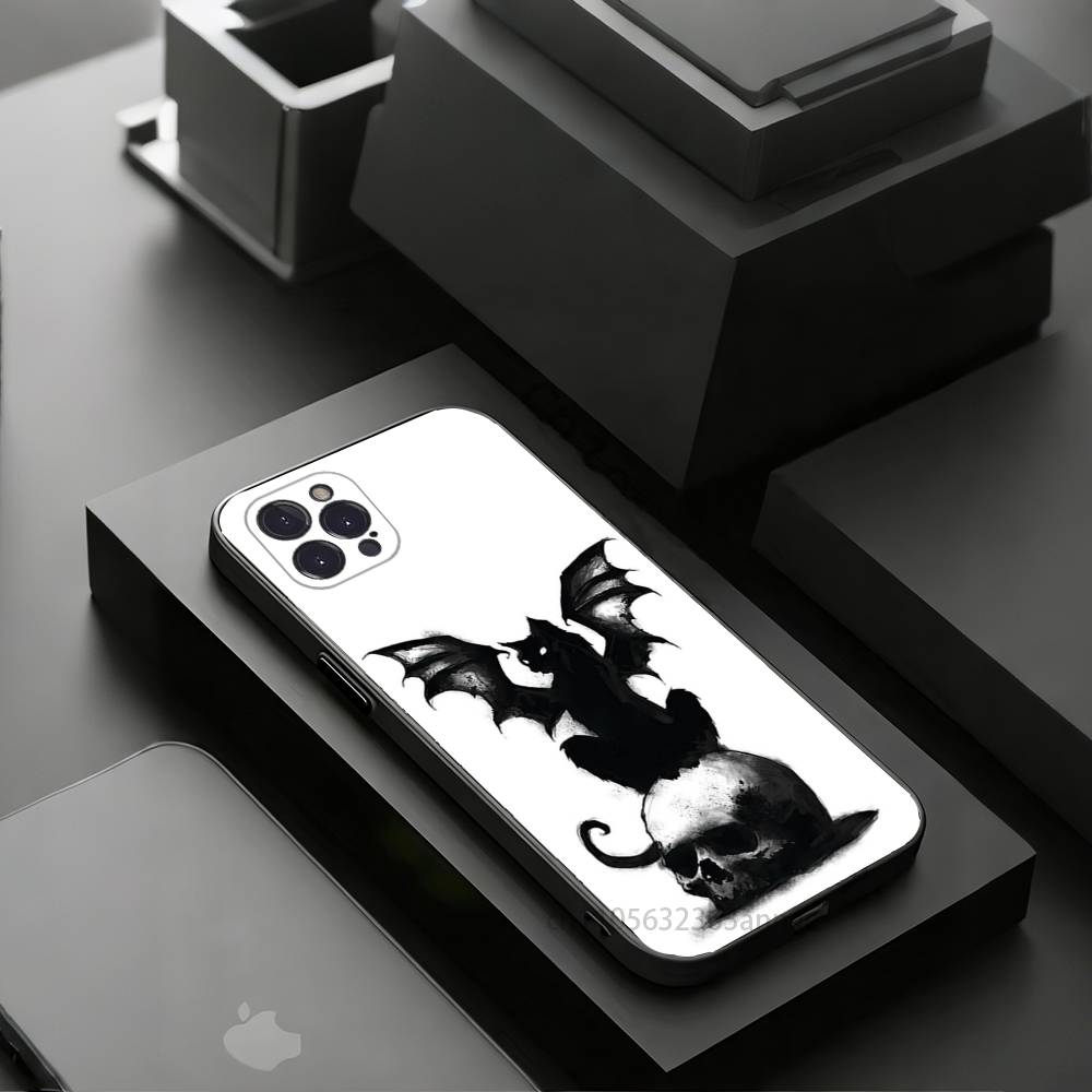 Goth Vampire Bat Gothic Phone Case For iPhone 17 16 15 14 13 12 11 Pro Xs Max Mini Plus Antislip Shockproof Hard