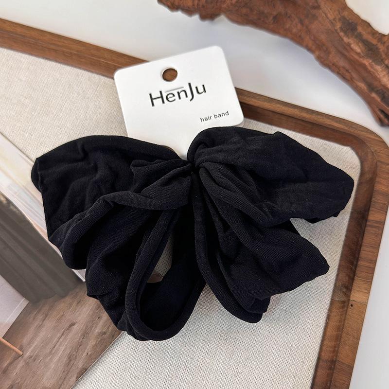 

4 шт./набор Однотонная широкая мягкая повязка для волос для женщин, держатель для хвостика, резинка для волос, резинка-скранчи, модные аксессуары для волос