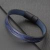 Punk Men Leather Bracelet Detachable Magnet Buckle Bangle Hiphop Feather Braclet Gifts For Him Leisure Pulseria Accessoris Joias
