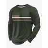 Vintage Men's Long Sleeve T-Shirt Streaks Print Top Spring Fall T-Shirt for Men 3D Striped Print Oversized Streetwear Clothing