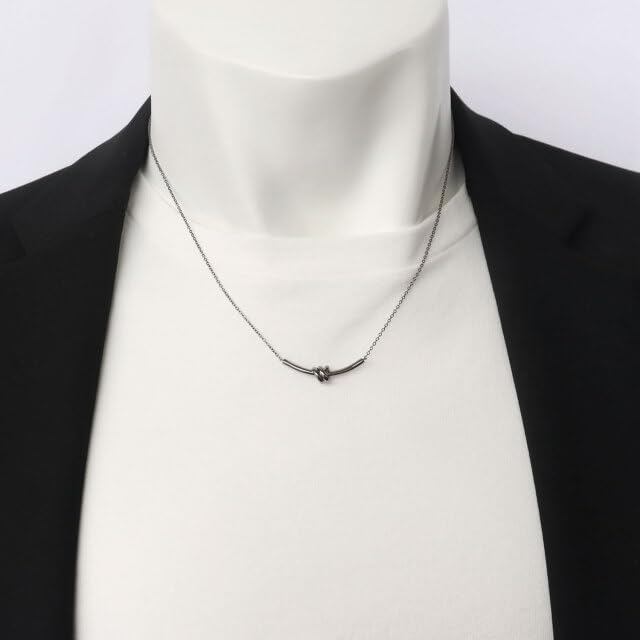 Knot Sterling Silver 925 [Lara Christie] Women's Necklace, Design, [BLACK Label]