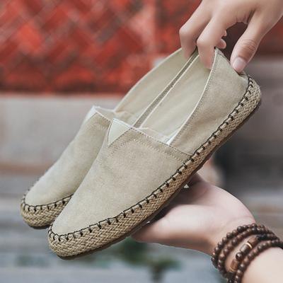 Scarpe Espadrillas di Alta Qualità Moda Primavera e Autunno Uomo Piatte Tela 2025 Canapa Scarpe Piatte Pigre Mocassini Uomo Guida