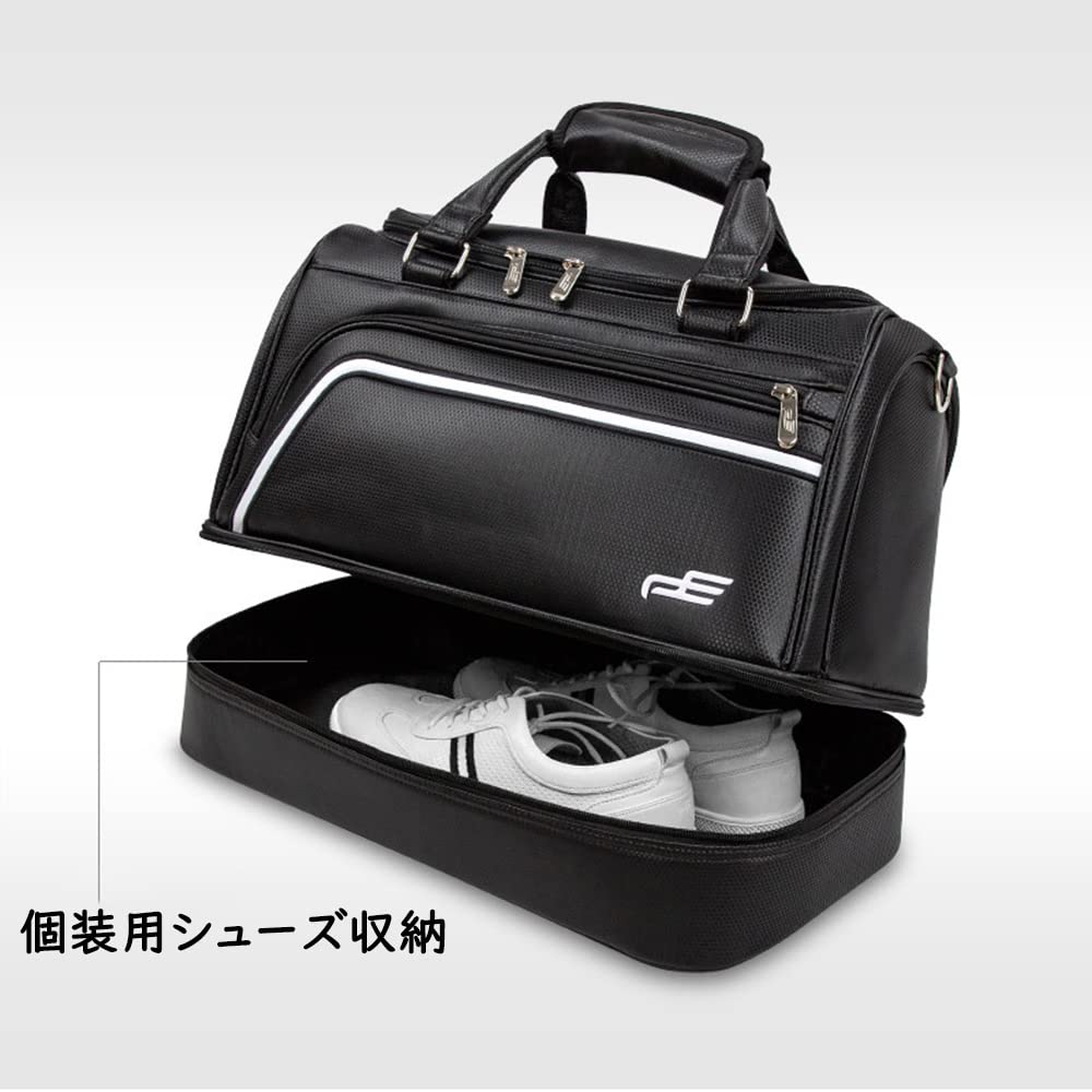 PlayEagle Golf Boston Bag Dvouvrstvá Golfová Taška Tote PU Kůže 2WAY Taška přes Rameno s Kapsou na Boty s Ramenním Popruhem Vodotěsná Velká Kapacita Gym Cestování