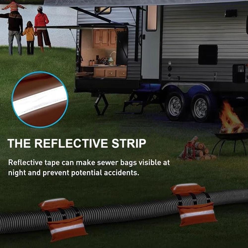 Robuster RV-Abwasser-Gewichtsbeutel Reflektierstreifen Abwasserschlauchbefestigung Campinganhänger