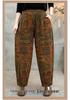 Artistic Retro Printed Elastic Waist Harem Pants for Women - Stylish Spring/Autumn Loose Fit