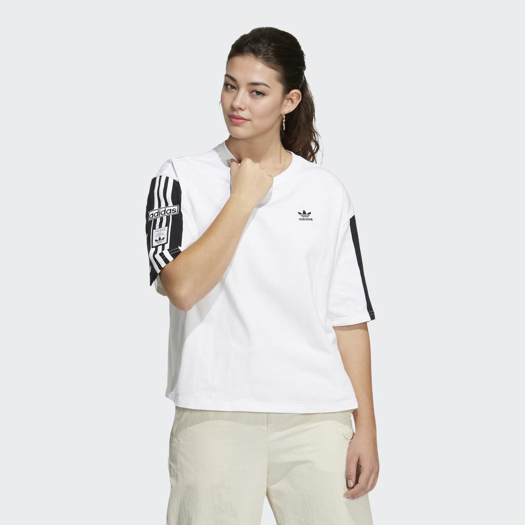 Adidas Originals Adibreak Embroidered Logo Tee Women Tops Wonder-White HY4263