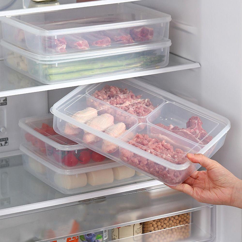Sealed Frozen Meat Box Plastic Fridge Organizer Practical Food Preservation Box  Meat Vegetables