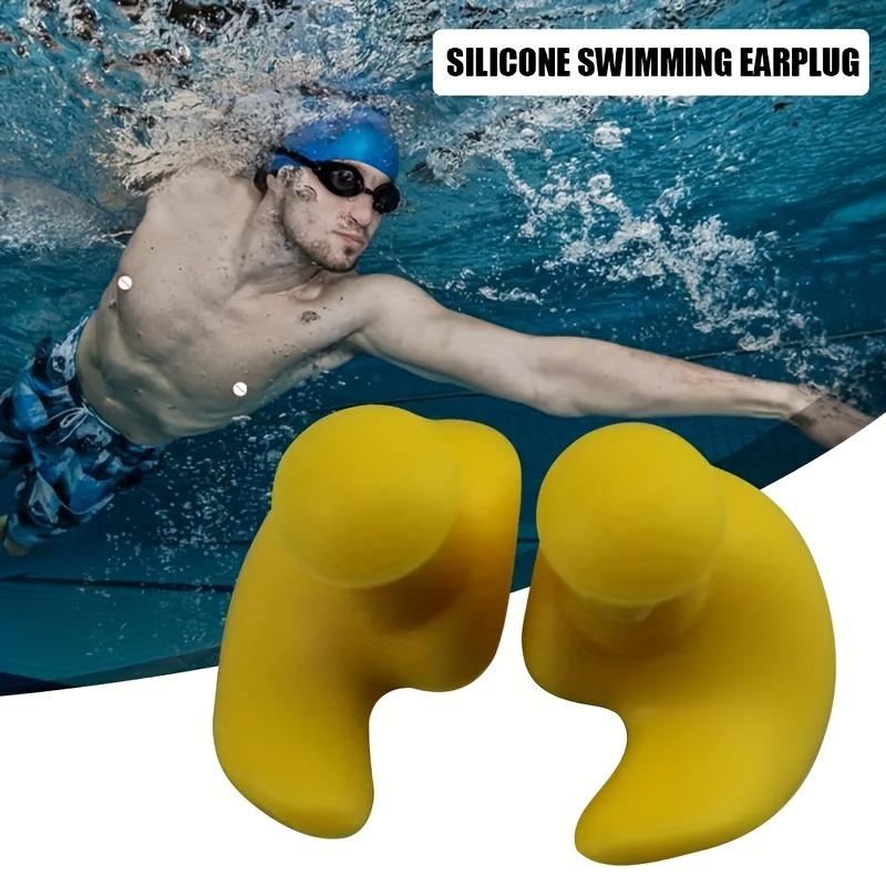 

5 Pairs Silicone Swim Earplugs, Reusable Water Sports Earplugs for Surfing Swimming, 5 Colors Black Pink Blue Yellow White червоний