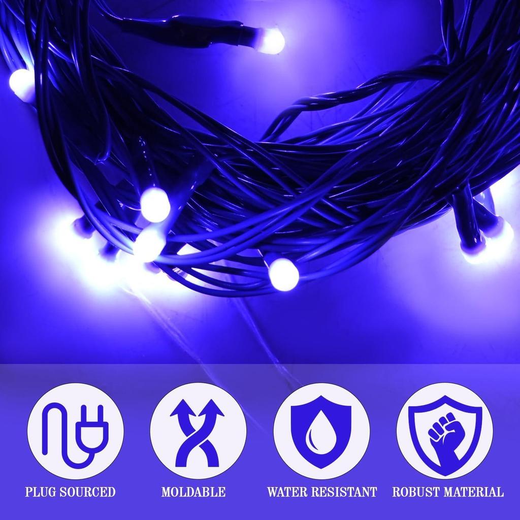 (Pack of 10, Blue) 38 LED 10.5M Copper Power Pixel String Light | 360° Fairy Serial Jhalar Lights for Home| Lights for Decoration, Christmas
