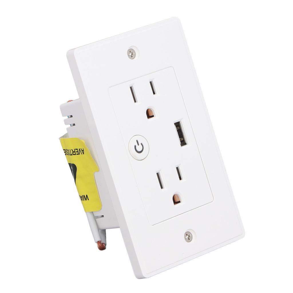 Smart Wall Outlet USB Voice Control Multifunctional WiFi Wall Socket for Home Office  AC