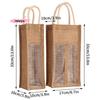 M-1Pc Red Wine Handbag Gift Box with Window And Handle Single Double Bottle Champagne Packaging Bag Wedding Favors for Guests