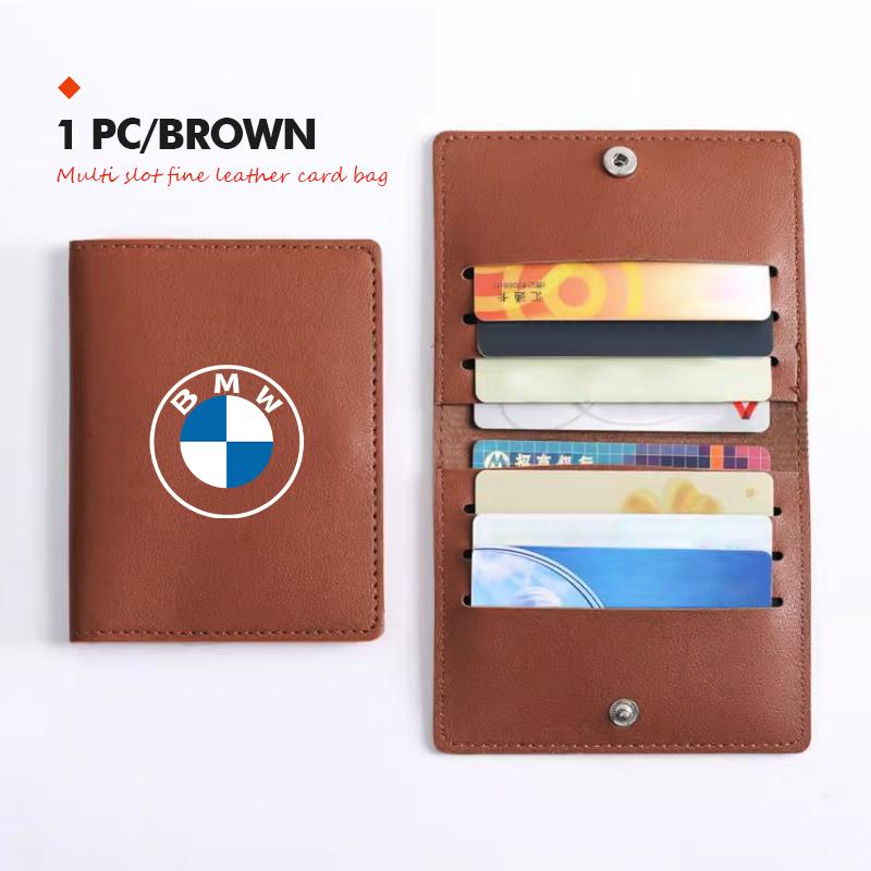 

Car Emblem Leather Multi Slot Storage Card Bag Accessories For BMW G30 G20 M3 M5 E91 E92 E93 E36 E70 X3 X4 X5 X1 E39 F30