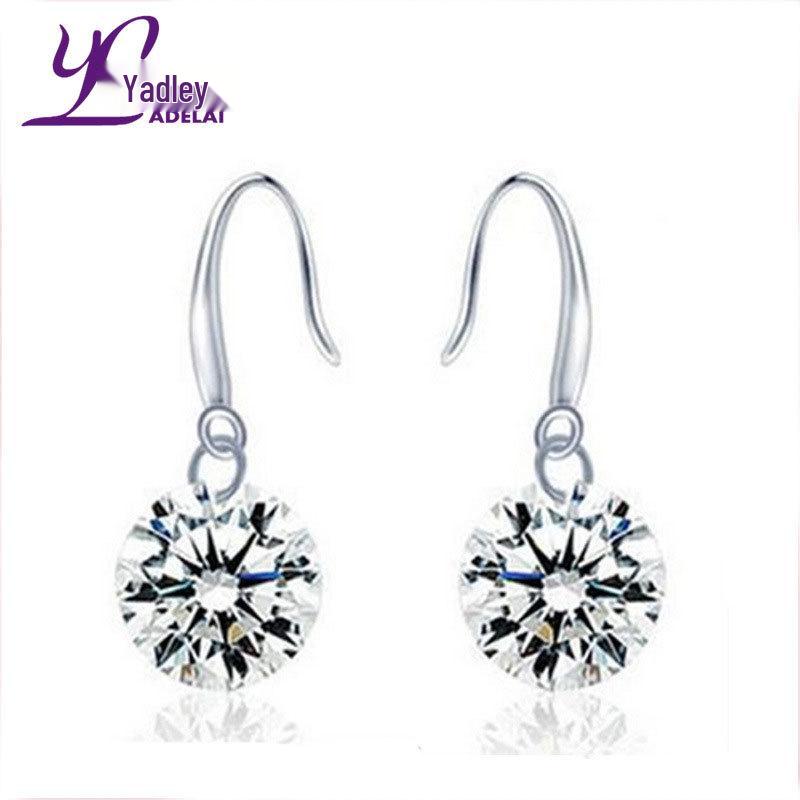 Yadlai Korean Crystal Inlaid Gemstone Earrings