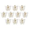 10pcs Butterfly Shape Pendant Jewelry Necklace Bracelet Earring Crafts Making AccessoryPink White