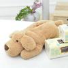 Large Size Elastic Band Tissue Box Cover Cute Plush Teddy Dog Shape Paper Container Case Home Accessories