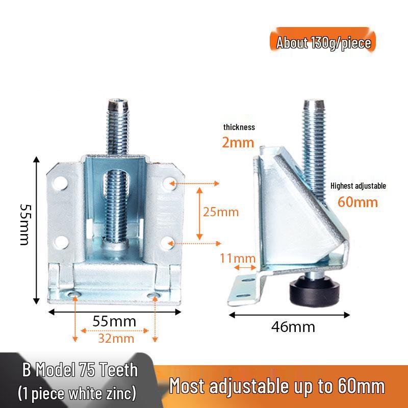 Adjustable Metal Leveling Feet for Furniture, Anti-Slip Pads for Uneven Floors, Height Adjustment for Cabinets