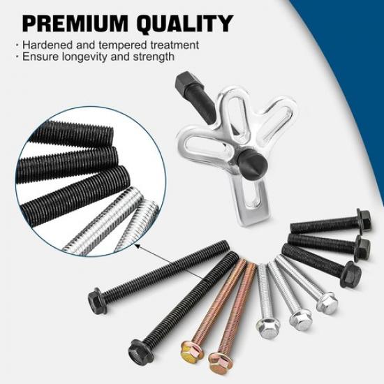 13PCS Harmonic Balancer Steering Wheel Puller Tool Flywheel Puller Cranksha