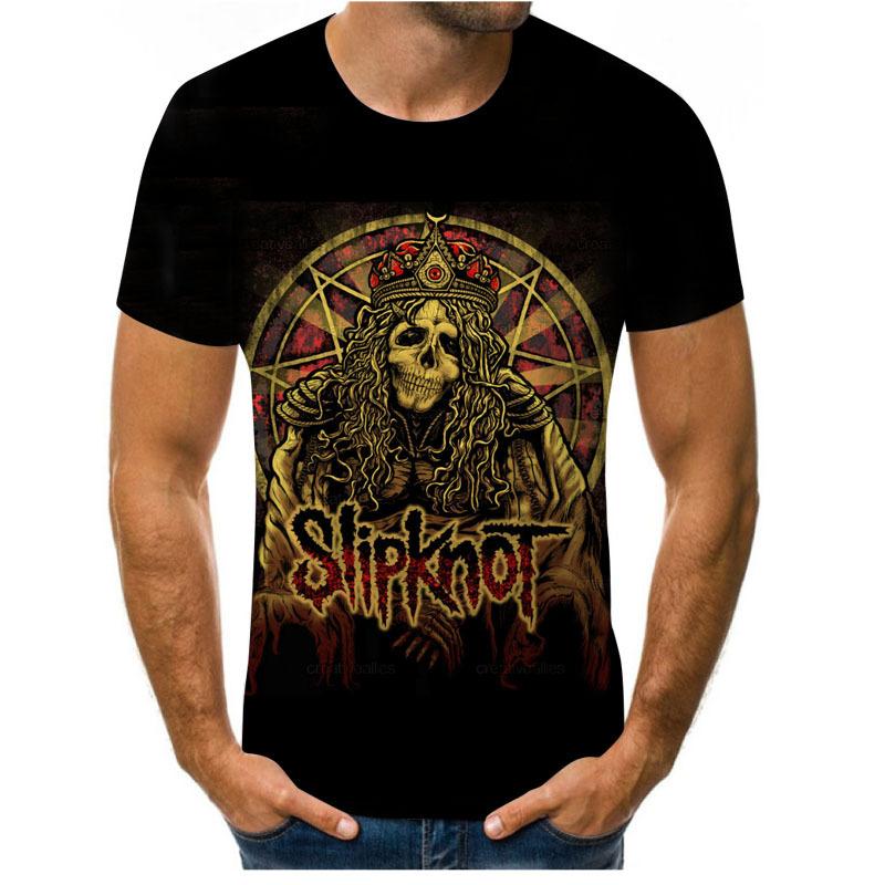 Summer Round Neck 3D Skeleton Print Top Fashionable Casual Short Sleeved Men's T-shirts