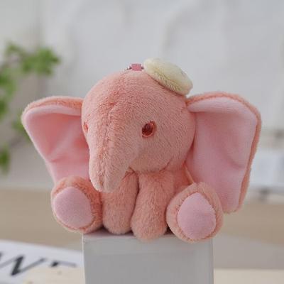 Cute Elephant Stuffed Animal Plush Toy Keychain Soft Doll Car Keyring For Women Couple Children Bag Charms Pendant Birthday Gift