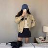 Women's Petite Casual Lapel Baseball Jacket - High-End Autumn 2025 Style