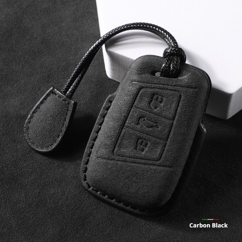 

Suede Faux Leather Car Key Case Cover Protective For VW Tiguan Atlas Arteon Taos Golf Passat B8 CC for Skoda Superb A7 Kodiaq