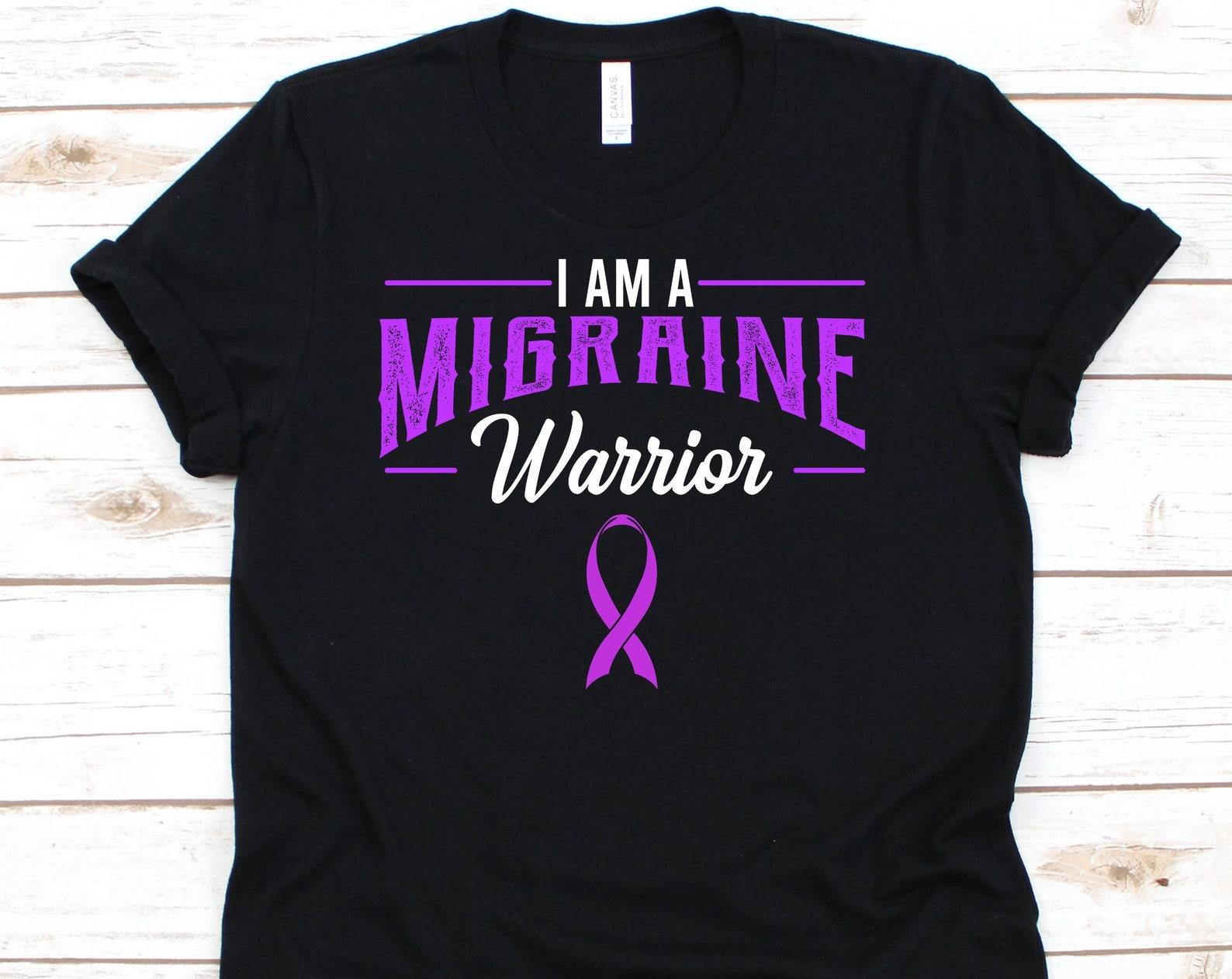 Migraine Awareness Shirt, Migraine, Migraine Awareness, Chronic Migraine, Migraine Tshirt, Migraine Warrior, Headache Shirt S