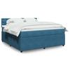 VidaXL Slatted Bed Base and Mattress Blue 180x200 Cm Velvet 3287822