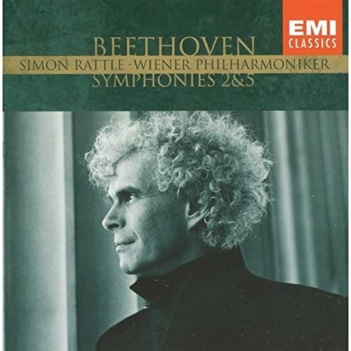 

CD BEETHOVEN, VPO; RATTLE - Beethoven: Symphonies Nos.2 &5 Japan Classical Used