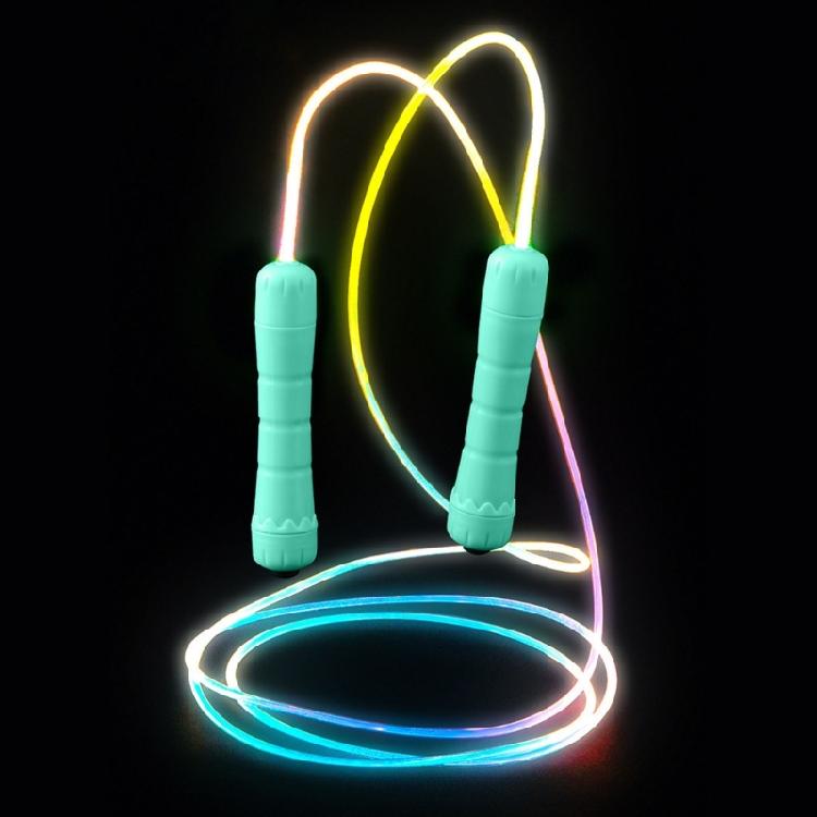 Färgglad LED-hopprep Lättviktig Bärbar Barn Fitness Hopprep Justerbar Sportleksak för Barn och Vuxna