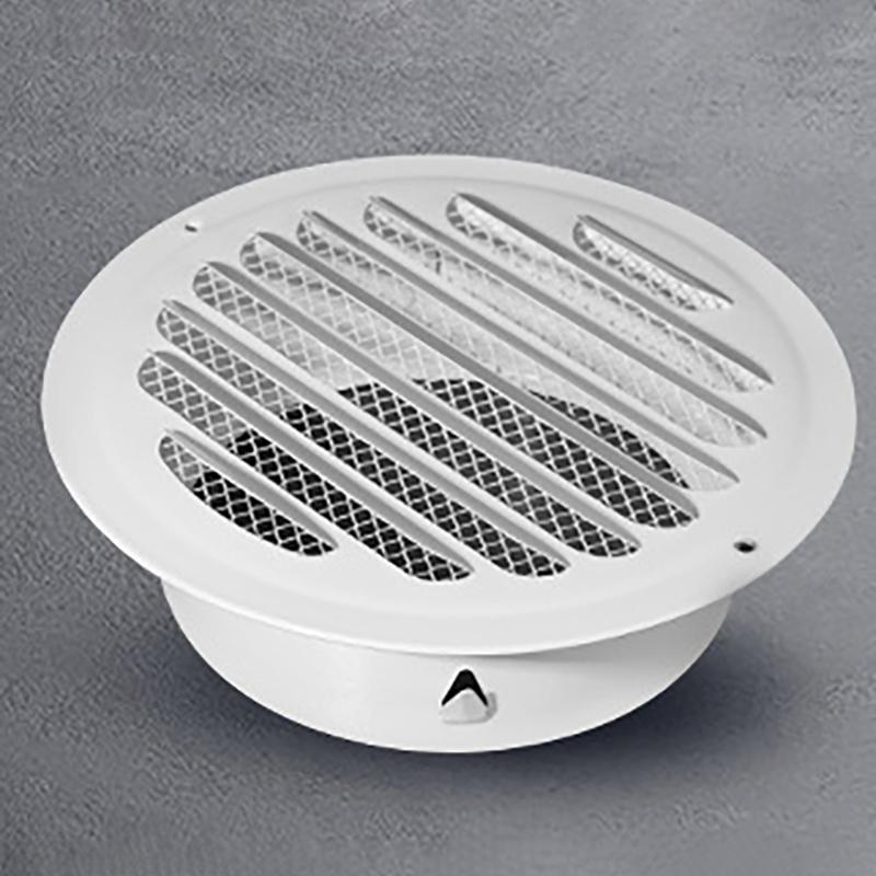 Round Ducting Air Ventilation Cover Wall Vent Cover Stainless Steel Air Outlet Vent with Builted-in Mesh Easy To Install