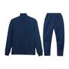 Li Ning Solid Color Stand Collar Sweatpants Casual Running Sports Hoodie Set Men Sweatpants Navy-Blue AWES011-1