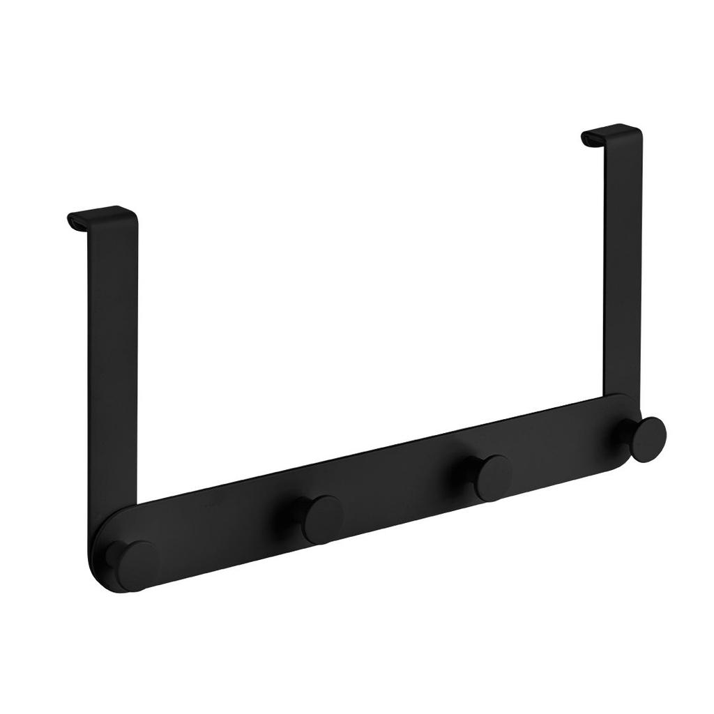 SHOWER CABIN HANGER, Quadruple Towel Hook, Black Steel