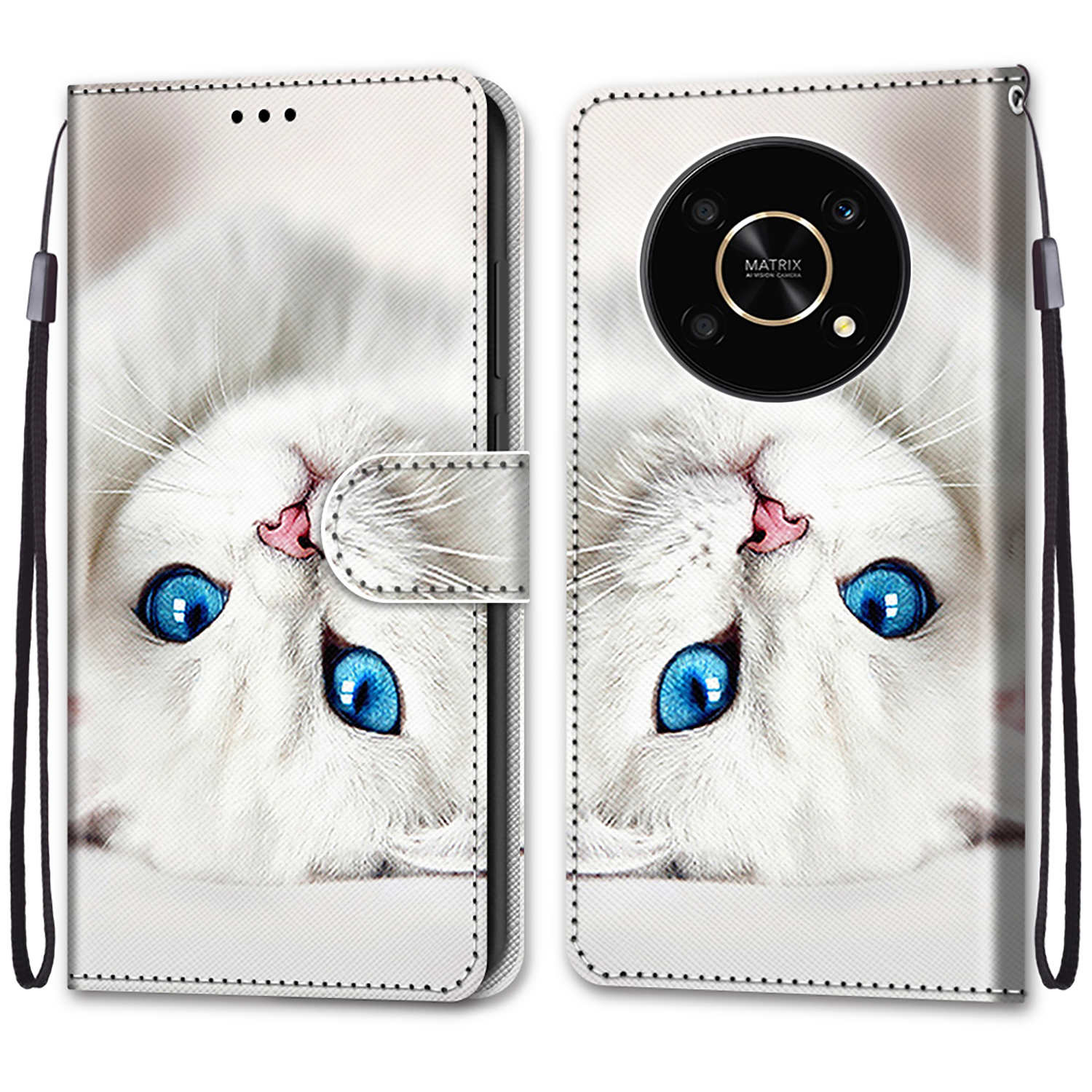 

Модный расписной узорный чехол-книжка с ремешком для iPhone Samsung Huawei Honor Xiaomi Redmi OPPO Realme Moto Asus Xiaomi Redmi Note 11 Pro 5G