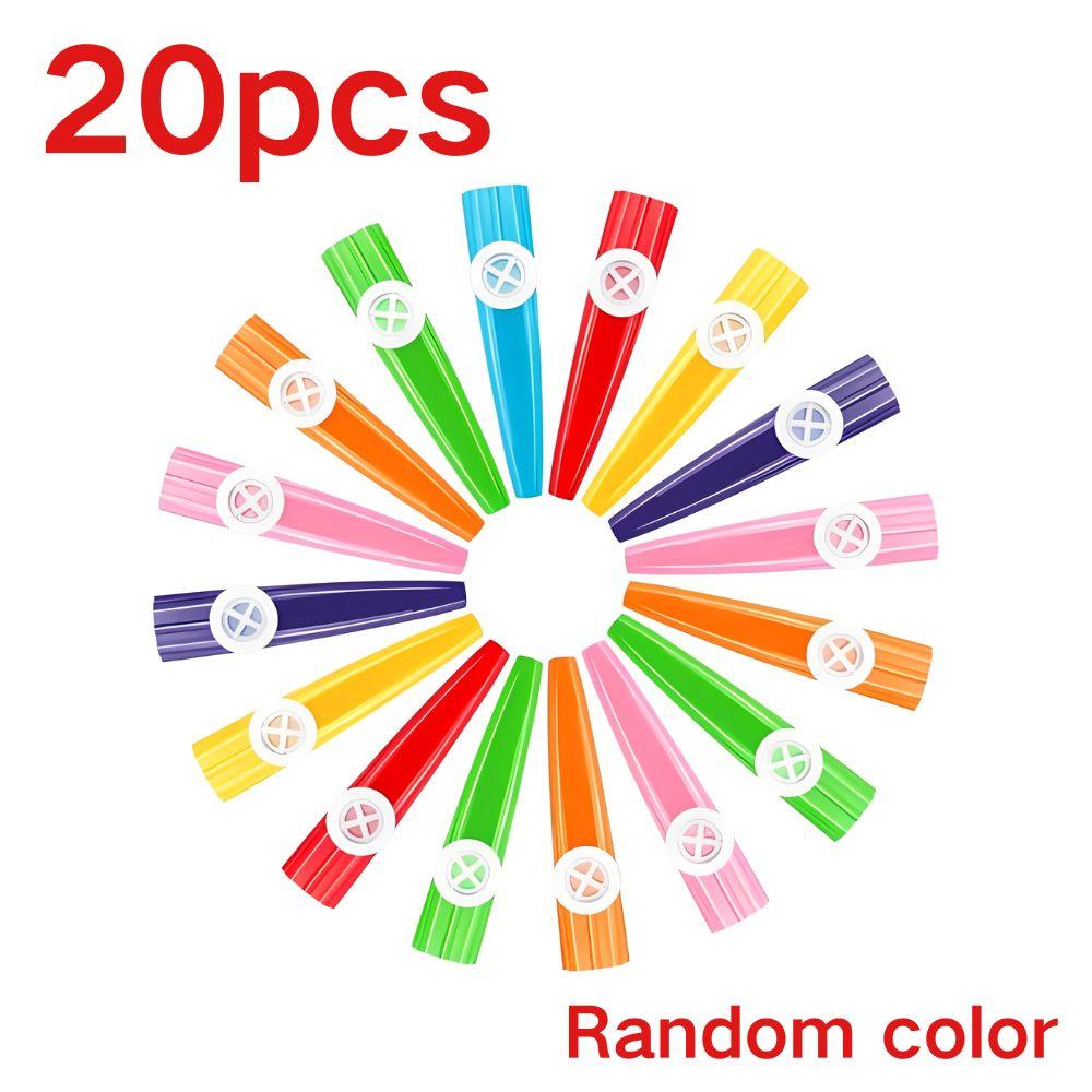 4/20pcs Random Color Plastic Kazoo for Beginners, Classroom Activities, Family Entertainment, Party Favors & Gifts YMY