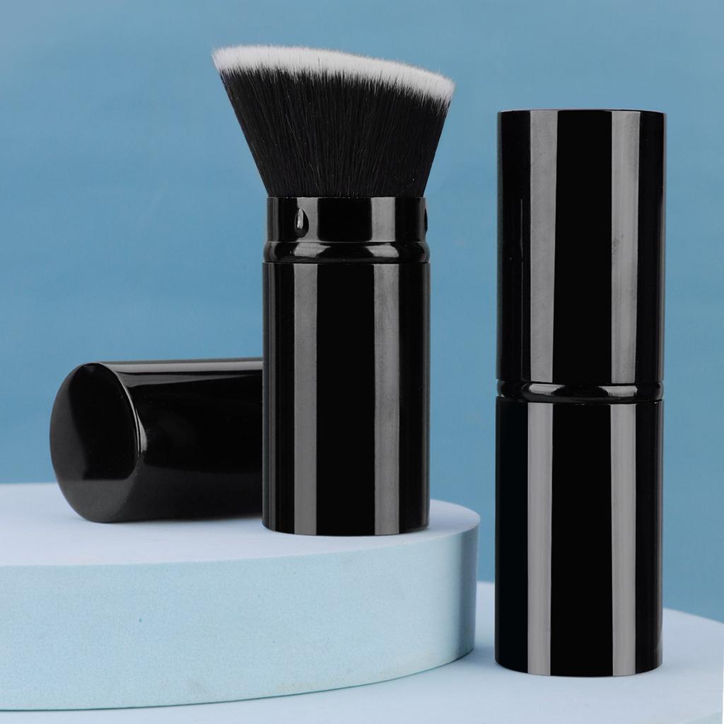 Travel Portable Large Retractable Brush Makeup Brush Oblique Head Foundation Brush Painting Soft Nylon Hair Beauty Tool