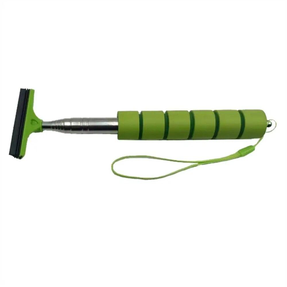 Car Rearview Mirror Wiper Stainless Steel Telescopic Retractable Wiper Brush Window Wash Cleaning Brush Handheld Wiper