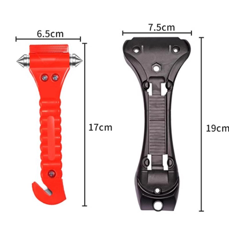 1PCS Survival Safety Hammer Camping Driving Car Seat Belt Cutter Emergency Escape Hammer To Break Window Glass RED