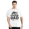 Reel Cool Dad Print Classic T-shirt Mens Clothing Fishing Rod And Fish Graphic T Shirt Fashion Casual Tops  O-neck Tshirt