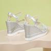 Fashion Fashion Transparent Small Wedge Sandals 2024 Summer Women's Fashion Sandals Women's Flat Sandals